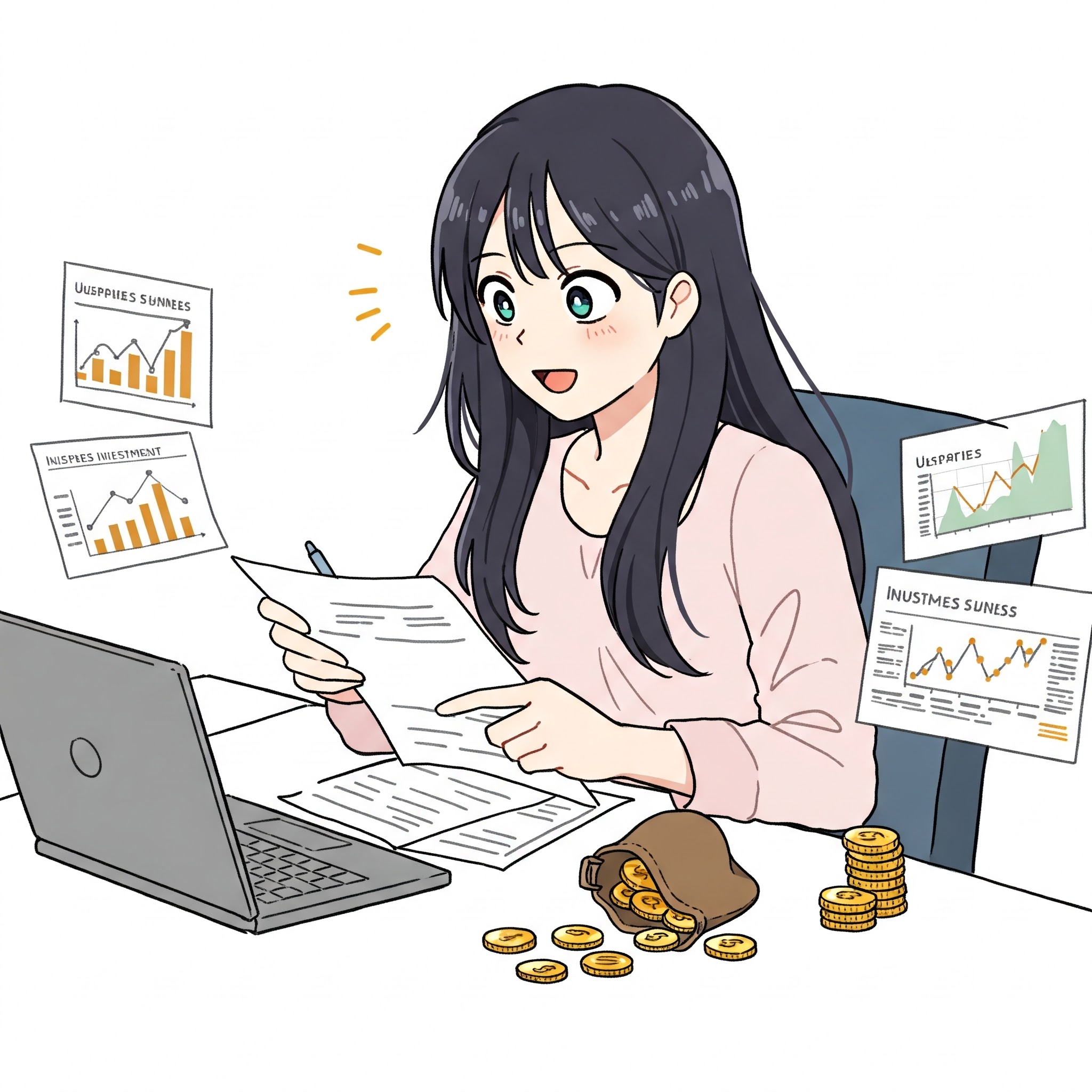 余裕資金で投資する女性